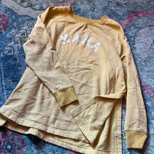 Old Navy Yellow Maternity Crewneck